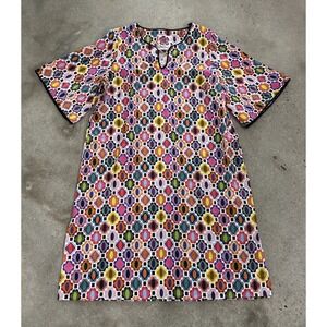 Lesley Evers Tegan Caftan Dress Gems Light 2X NWOT Vacation Cruise Mod